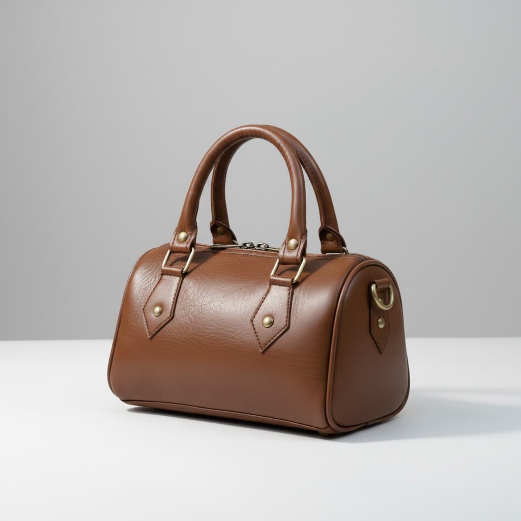 Classic Tan Leather Barrel Bag