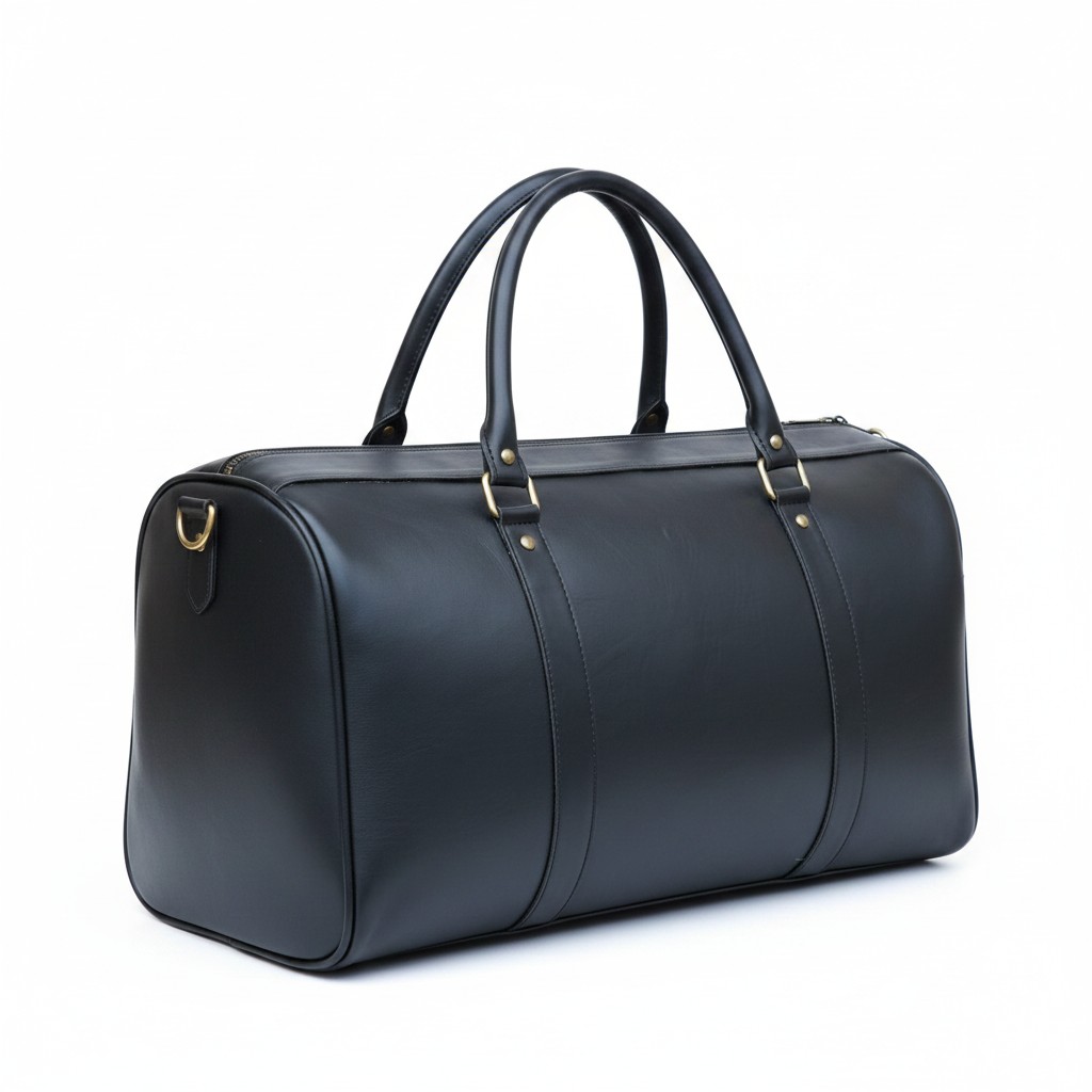 Ruby Red Leather Barrel Bag